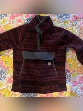 Carhartt OJ4491-W Relaxed Fit Women's Pullover 1/2 Sweatshirt S (4-6) Aztec